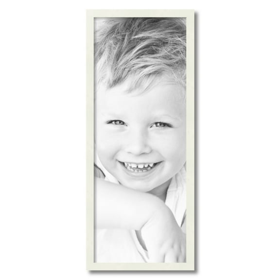 ArtToFrames 12" x 31" White Picture Frame, 12x31 inch White Wood Poster Frame (WOM-5138)