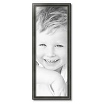 ArtToFrames 12" x 33" Antique Black Picture Frame, 12x33 inch Black Wood Poster Frame (WOM-5106)