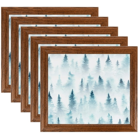 ArtToFrames 12" x 33" Walnut Picture Frame, 12x33 inch Brown Wood Poster Frame (WOM-4086), 5 Pack