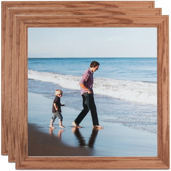ArtToFrames 12" x 35" Honey Picture Frame, 12x35 inch Brown Wood Poster Frame (WOM-4085), 3 Pack