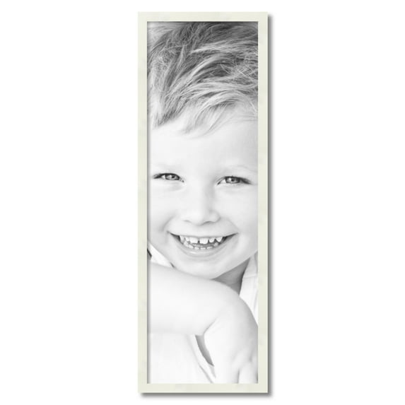 ArtToFrames 12" x 38" White Picture Frame, 12x38 inch White Wood Poster Frame (WOM-5140)