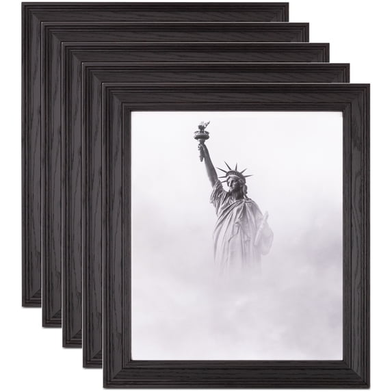 ArtToFrames 12" x 39" Colonial Onyx Picture Frame, 12x39 inch Black MDF Poster Frame (WOM-4386), 5 Pack