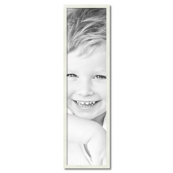 ArtToFrames 12" x 46" White Picture Frame, 12x46 inch White Wood Poster Frame (WOM-5140)