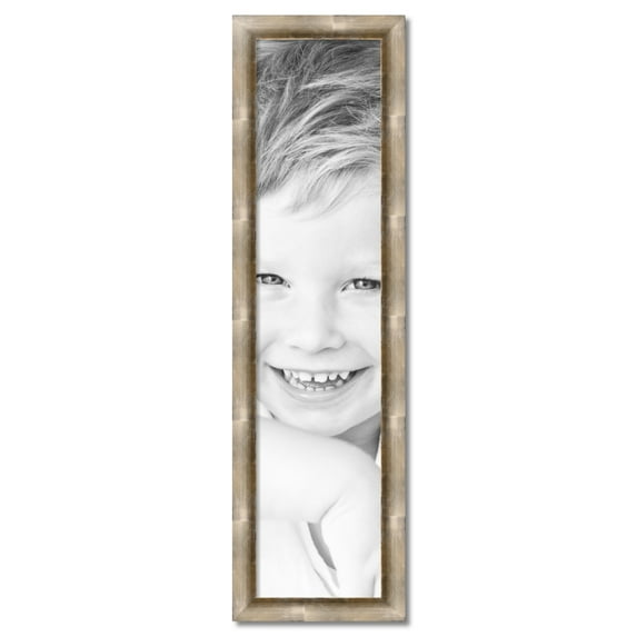 ArtToFrames 12" x 52" Antique Silver Picture Frame, 12x52 inch Silver Wood Poster Frame (WOM-4944)