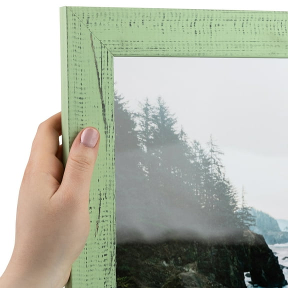 ArtToFrames 12" x 52" Pale Green Picture Frame, 12x52 inch Green Wood Poster Frame (WOM-4605),  Pack