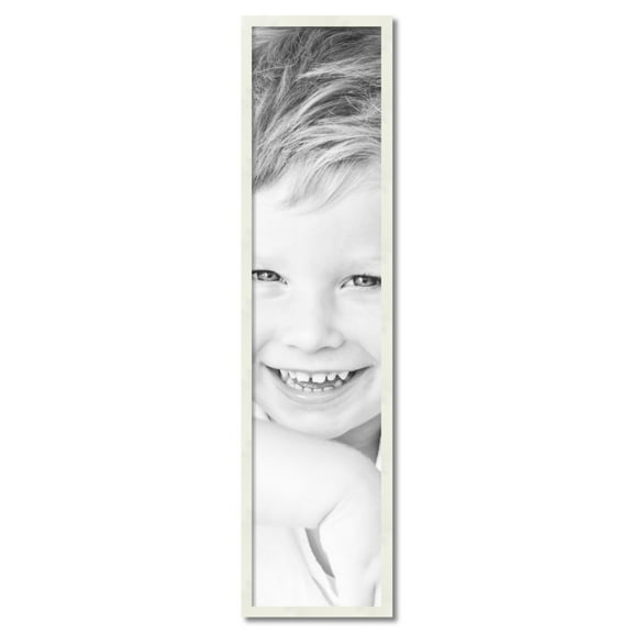 ArtToFrames 12" x 52" White Picture Frame, 12x52 inch White Wood Poster Frame (WOM-5140)