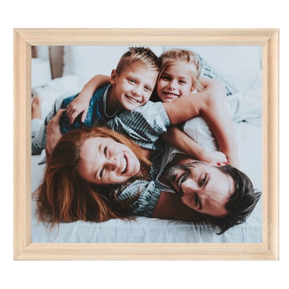 ArtToFrames 12x12" Clear Stain Picture Frame, White Wood Poster Frame, with Regular Glass and Foam Backing 3/16 inch (FBPL-4091)