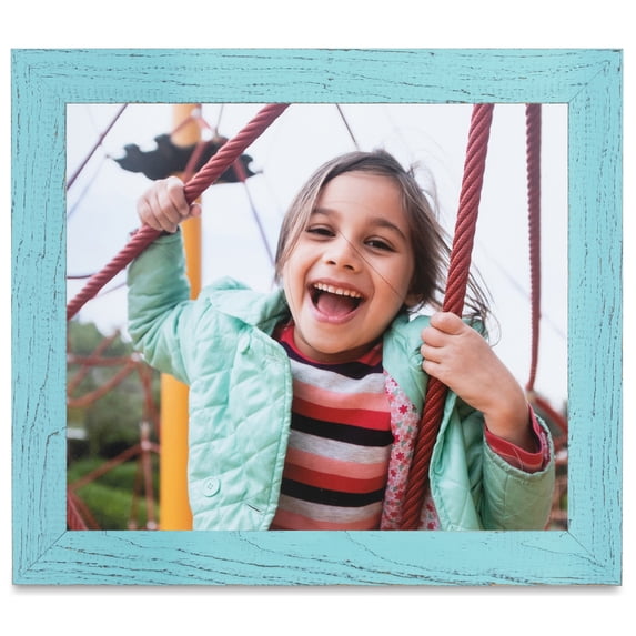 ArtToFrames 12x12" Eggshell Blue Picture Frame, Blue Wood Poster Frame, with Regular Glass and Foam Backing 3/16 inch (FBPL-4599)