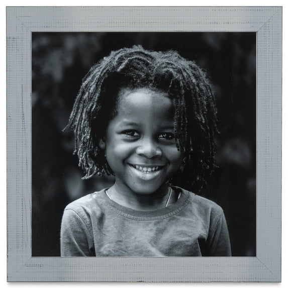 ArtToFrames 12x12" Grey Picture Frame, Gray Wood Poster Frame, with Regular Glass and Foam Backing 3/16 inch (FBPL-4594)