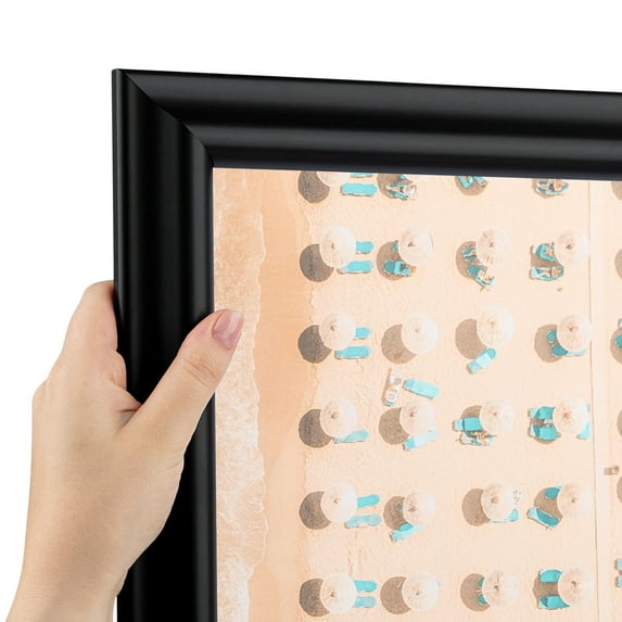 ArtToFrames 12x12 Inch Black Picture Frame, This Black Wood Poster Frame is Great for Your Art or Photos, Comes with Regular Glass (4030)