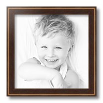 ArtToFrames 12x12 Inch Contrast Walnut Picture Frame, This Brown Wood Poster Frame is Great for Your Art or Photos, Comes with Regular Glass (4932)