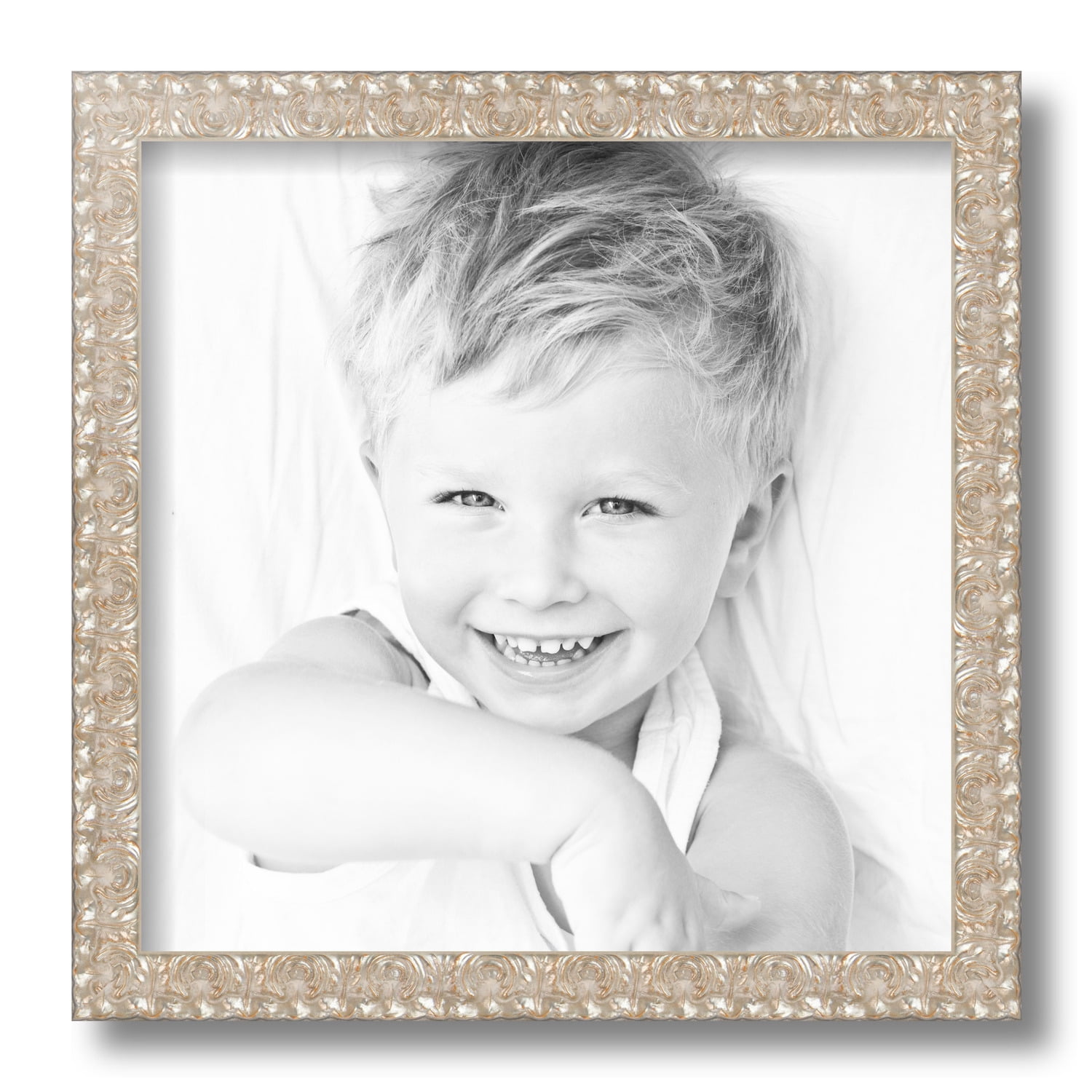 ArtToFrames 12x12 Inch Silver Thin Picture Frame, This Silver Wood Poster  Frame is Great for Your Art or Photos, Comes with Regular Glass (4904)