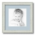 thumbnail image 1 of ArtToFrames 12x12" Matted Picture Frame with 8x8" Single Mat Photo Opening Framed in 1.25" Off White Wash on Ash and 2" Baby Blue Mat (FWM-4098-12x12), 1 of 8