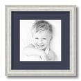 thumbnail image 1 of ArtToFrames 12x12" Matted Picture Frame with 8x8" Single Mat Photo Opening Framed in 1.25" Off White Wash on Ash and 2" Blue Jay Mat (FWM-4098-12x12), 1 of 8