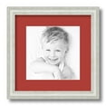thumbnail image 1 of ArtToFrames 12x12 Matted Picture Frame with 8x8 Single Mat Photo Opening Framed in 1.25 Off White Wash on Ash and 2 Deep Red Mat (FWM-4098-12x12), 1 of 8