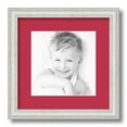 thumbnail image 1 of ArtToFrames 12x12" Matted Picture Frame with 8x8" Single Mat Photo Opening Framed in 1.25" Off White Wash on Ash and 2" Rouge Mat (FWM-4098-12x12), 1 of 8