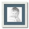 thumbnail image 1 of ArtToFrames 12x12" Matted Picture Frame with 8x8" Single Mat Photo Opening Framed in 1.25" Satin White Frame and 2" Dutch Blue Mat (FWM-3966-12x12), 1 of 8