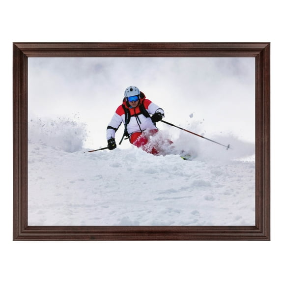ArtToFrames 12x14" Brown Picture Frame, Red Wood Poster Frame, with Regular Glass and Foam Backing 3/16 inch (FBPL-4092)