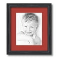 thumbnail image 1 of ArtToFrames 12x14 Matted Picture Frame with 8x10 Single Mat Photo Opening Framed in 1.25 Black Stain on Solid Red Oak and 2 Deep Red Mat (FWM-4083-12x14), 1 of 8