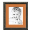 thumbnail image 1 of ArtToFrames 12x14" Matted Picture Frame with 8x10" Single Mat Photo Opening Framed in 1.25" Antique Black and 2" Octoberfest Mat (FWM-5106-12x14), 1 of 7