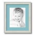 thumbnail image 1 of ArtToFrames 12x14" Matted Picture Frame with 8x10" Single Mat Photo Opening Framed in 1.25" Off White Wash on Ash and 2" French Blue Mat (FWM-4098-12x14), 1 of 8