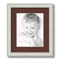thumbnail image 1 of ArtToFrames 12x14 Matted Picture Frame with 8x10 Single Mat Photo Opening Framed in 1.25 Off White Wash on Ash and 2 Maroon Mat (FWM-4098-12x14), 1 of 8