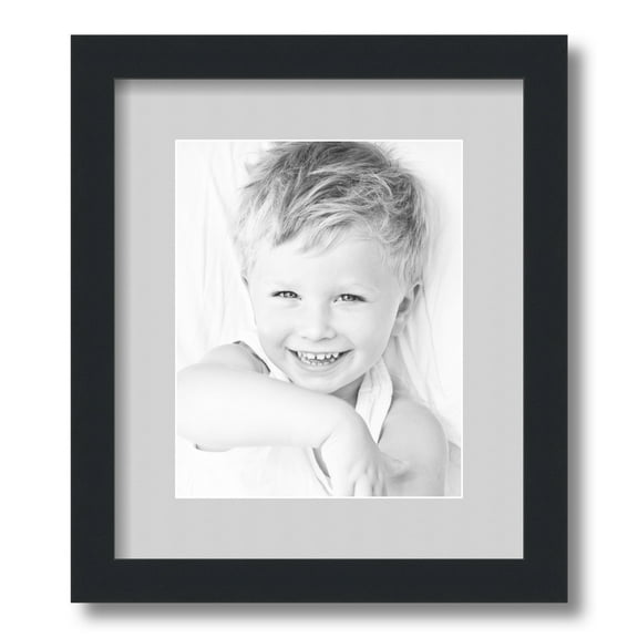 ArtToFrames 12x14" Matted Picture Frame with 8x10" Single Mat Photo Opening Framed in 1.25" Satin Black and 2" Candlewick Mat (FWM-3926-12x14)