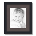 thumbnail image 1 of ArtToFrames 12x14 Matted Picture Frame with 8x10 Single Mat Photo Opening Framed in 1.25 Satin Black and 2 Chestnut Mat (FWM-3926-12x14), 1 of 8