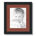 thumbnail image 1 of ArtToFrames 12x14" Matted Picture Frame with 8x10" Single Mat Photo Opening Framed in 1.25" Satin Black and 2" Cognac Mat (FWM-3926-12x14), 1 of 8