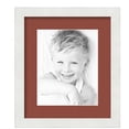 thumbnail image 1 of ArtToFrames 12x14" Matted Picture Frame with 8x10" Single Mat Photo Opening Framed in 1.25" Satin White Frame and 2" Cognac Mat (FWM-3966-12x14), 1 of 8