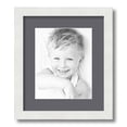 thumbnail image 1 of ArtToFrames 12x14 Matted Picture Frame with 8x10 Single Mat Photo Opening Framed in 1.25 Satin White Frame and 2 Mountain Grey Mat (FWM-3966-12x14), 1 of 8