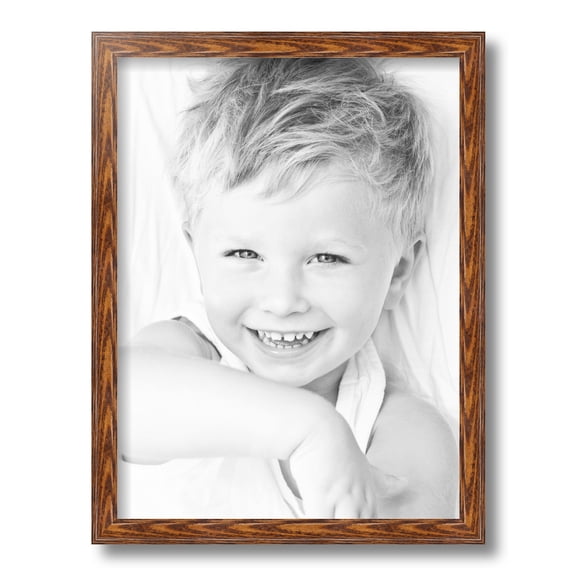 ArtToFrames 12x16 Inch Honey Picture Frame, This Brown Wood Poster Frame is Great for Your Art or Photos, Comes with Regular Glass (4380)