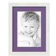 thumbnail image 1 of ArtToFrames 12x16" Matted Picture Frame with 8x12" Single Mat Photo Opening Framed in 1.25" Satin White Frame and 2" Grape Mat (FWM-3966-12x16), 1 of 8