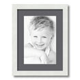 thumbnail image 1 of ArtToFrames 12x16 Matted Picture Frame with 8x12 Single Mat Photo Opening Framed in 1.25 Satin White Frame and 2 Mountain Grey Mat (FWM-3966-12x16), 1 of 8