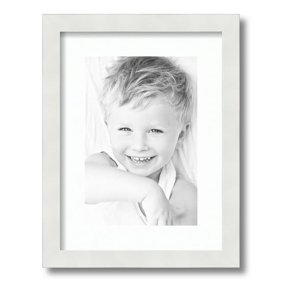 ArtToFrames 12x16" Matted Picture Frame with 8x12" Single Mat Photo Opening Framed in 1.25" Satin White Frame and 2" Super White Mat (FWM-3966-12x16)
