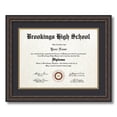thumbnail image 1 of ArtToFrames 12x16 inch Diploma Frame - Framed in Grey and Black Frame with Black and Gold Mats, Comes with Regular Plexi Glass and Wire Hanger for Wall Hanging (D-4448-12x16), 1 of 4