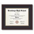 thumbnail image 1 of ArtToFrames 12x16 inch Diploma Frame - Framed in Traditional Cherry with Steps with Black and Gold Mats, Comes with Regular Plexi Glass and Wire Hanger for Wall Hanging (D-4165-12x16), 1 of 4