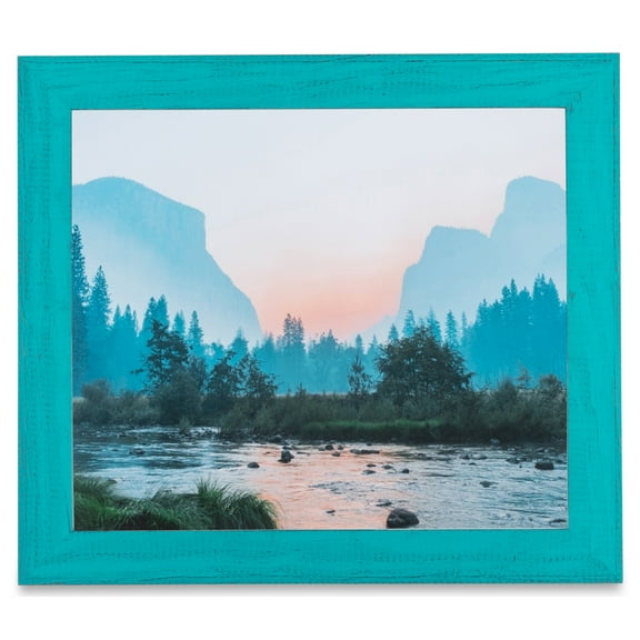 ArtToFrames 12" x 16" Turquoise Picture Frame, 12x16 inch Blue Wood Poster Frame (WOM-4588), 1 Pack