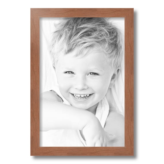 ArtToFrames 12x18 Inch Cherry Picture Frame, This Brown Wood Poster Frame is Great for Your Art or Photos, Comes with 060 Plexi Glass (4848)