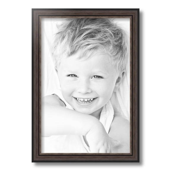 ArtToFrames 12x18 Inch Grey and Black Frame Picture Frame, This Gray MDF Poster Frame is Great for Your Art or Photos, Comes with 060 Plexi Glass (4448)