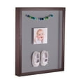 thumbnail image 1 of ArtToFrames 12x18 Inch Shadow Box Picture Frame, with a Verlinga Brown 1 Wide Shadowbox frame and Silver Mat Backing (4656), 1 of 7
