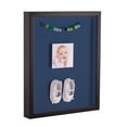 thumbnail image 1 of ArtToFrames 12x24 Inch Shadow Box Picture Frame, with a Satin Black Tall 1 Wide Shadowbox frame and Delft Blue Mat Backing (4654), 1 of 1