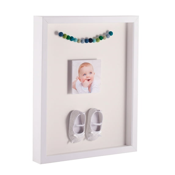 ArtToFrames 12x24 Inch Shadow Box Picture Frame, with a Satin White 1 Wide Shadowbox frame and Chantilly Mat Backing (4655)