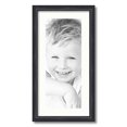 thumbnail image 1 of ArtToFrames 12x24 Matted Picture Frame with 8x20 Single Mat Photo Opening Framed in 1.25 Black Stain on Solid Red Oak and 2 Fabric White Mat (FWM-4083-12x24), 1 of 8