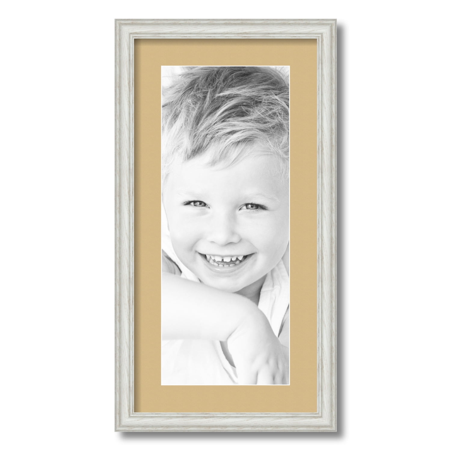 ArtToFrames 12x24 Matted Picture Frame with 8x20 Single Mat Photo Opening Framed in 1.25 Satin Black and 2 Chestnut Mat (FWM-3926-12x24), Size: 12 x
