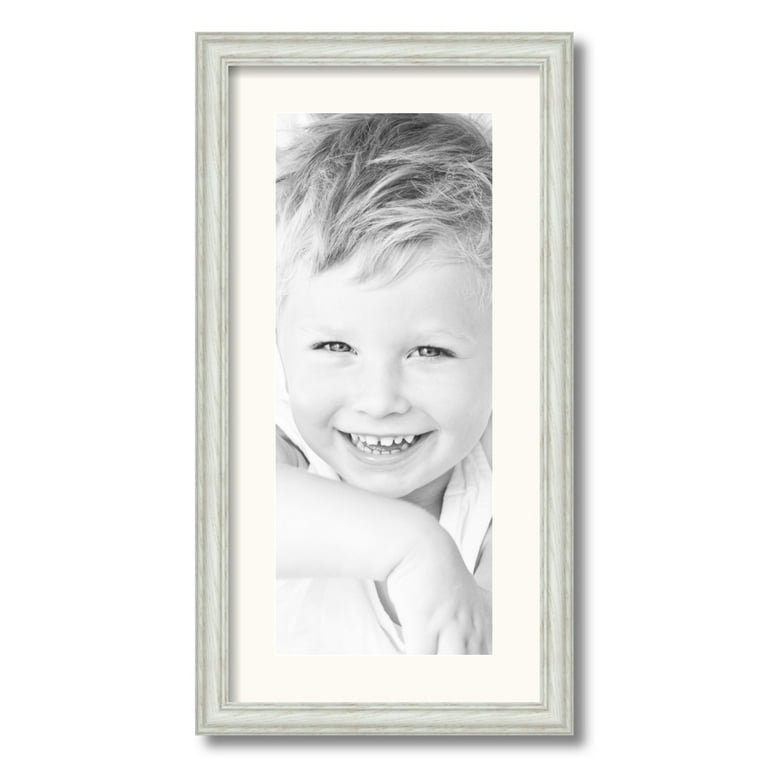 ArtToFrames 16x20 Matted Picture Frame with 12x16 Single Mat Photo Opening  Framed in 1.25 Off White Wash on Ash and 2 White Mat (FWM-4098-16x20) 