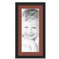 thumbnail image 1 of ArtToFrames 12x24" Matted Picture Frame with 8x20" Single Mat Photo Opening Framed in 1.25" Satin Black and 2" Cognac Mat (FWM-3926-12x24), 1 of 8