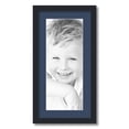thumbnail image 1 of ArtToFrames 12x24 Matted Picture Frame with 8x20 Single Mat Photo Opening Framed in 1.25 Satin Black and 2 Midnight Blue Mat (FWM-3926-12x24), 1 of 6