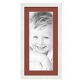 thumbnail image 1 of ArtToFrames 12x24" Matted Picture Frame with 8x20" Single Mat Photo Opening Framed in 1.25" Satin White Frame and 2" Cognac Mat (FWM-3966-12x24), 1 of 8