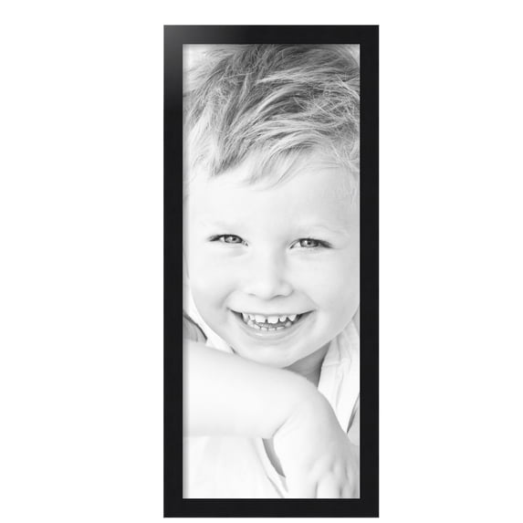 ArtToFrames 12x30 inch Black Steel Picture Frame, Black MDF Poster Frame (4639)